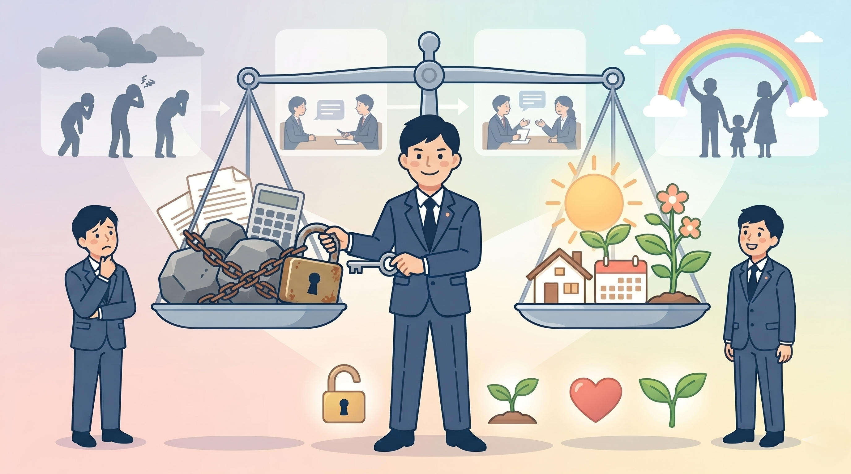 借金問題の解決ビフォーアフター