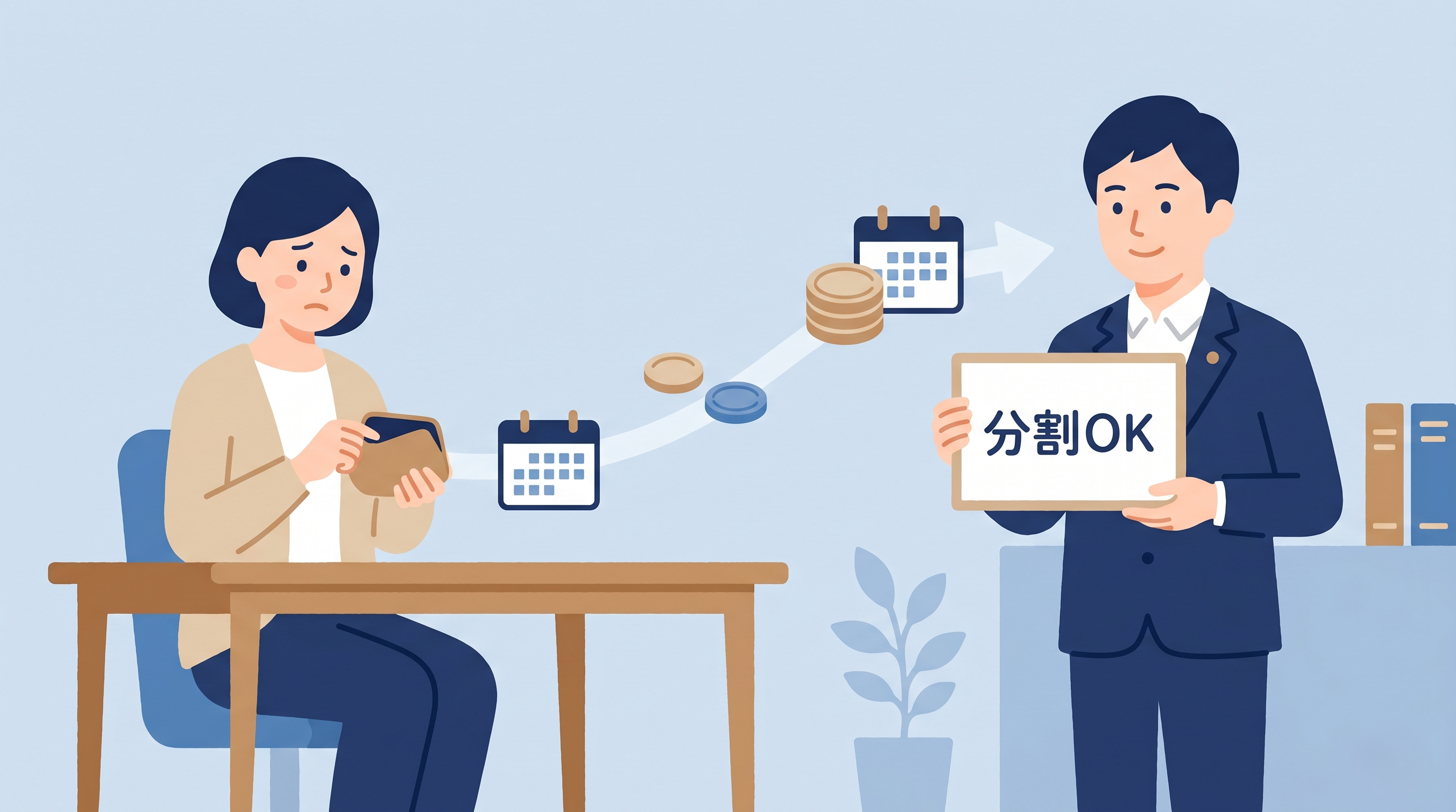 弁護士費用の分割払いイメージ