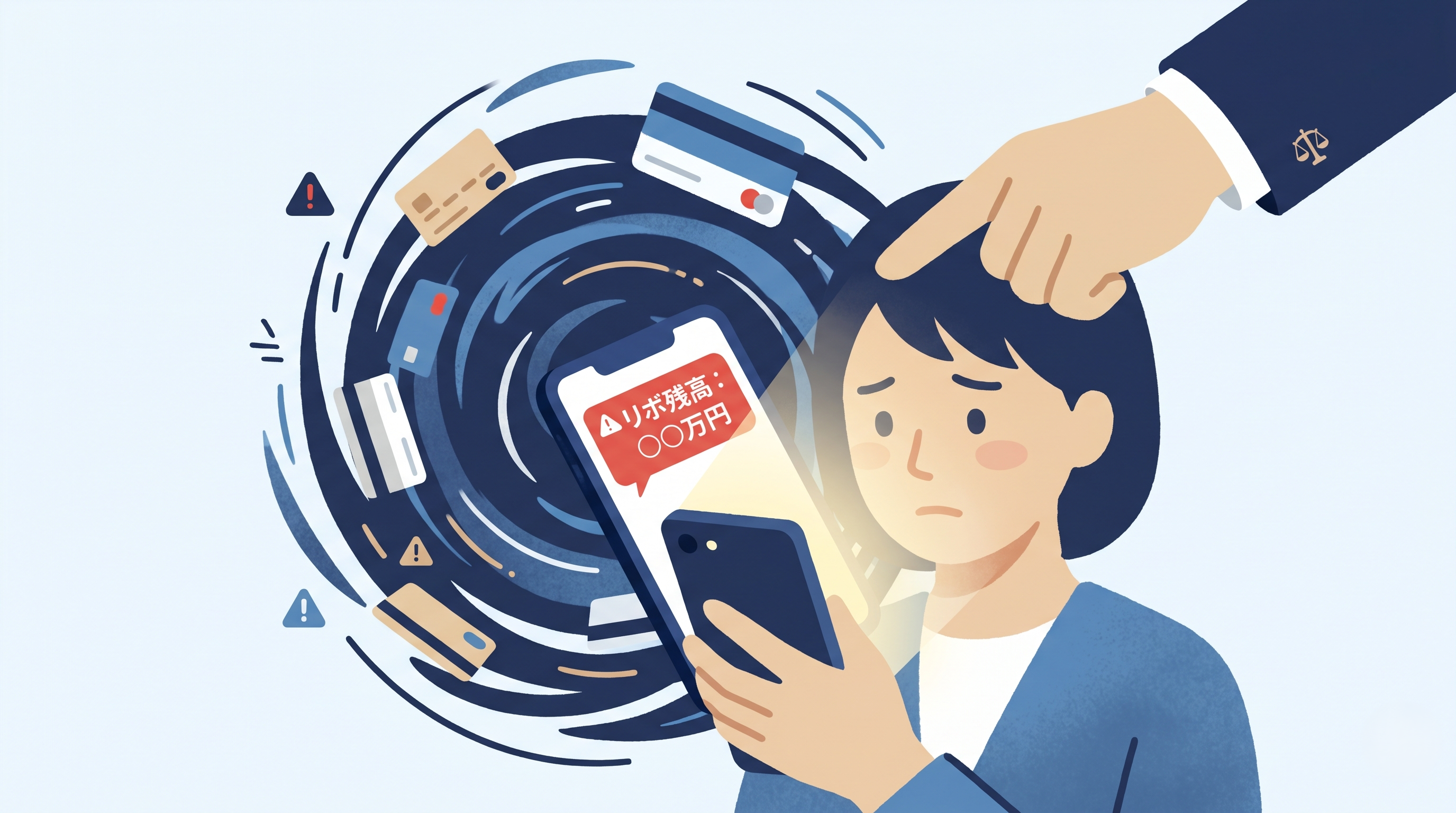 リボ払いの悩みのイメージ