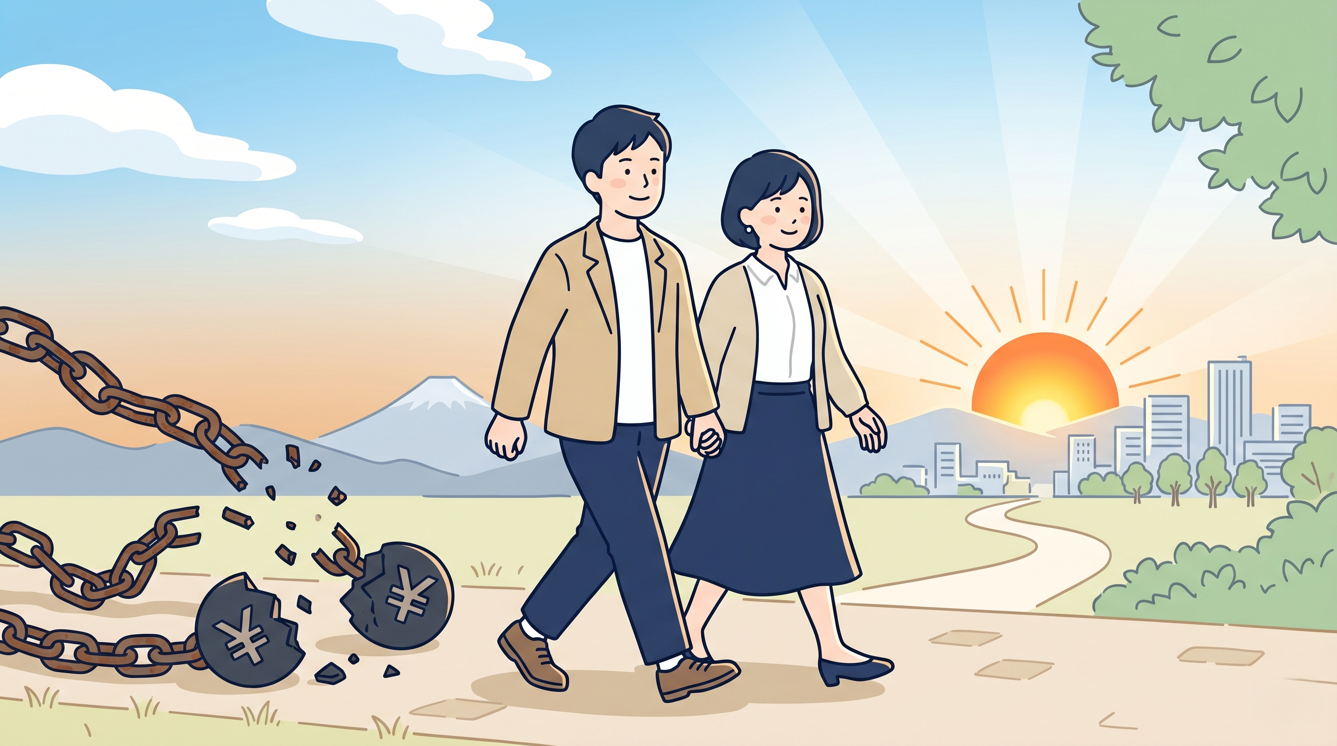 自己破産による再出発のイメージ